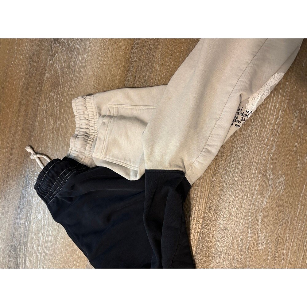chnge split color “teach peace” sweatpants - Picture 5 of 5